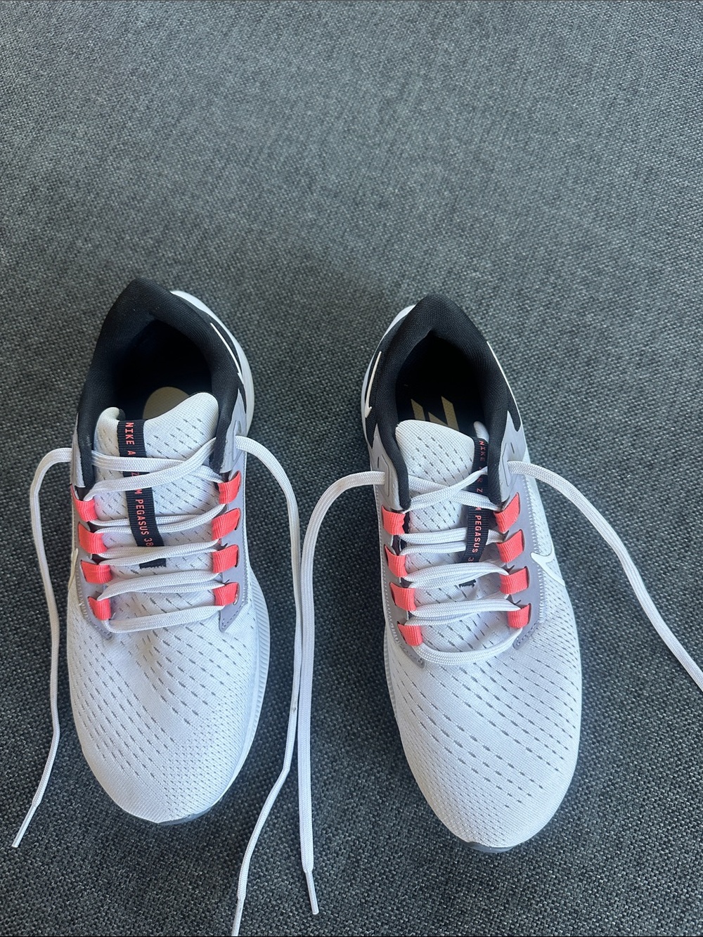 Nike Running Sneakers - White with Coral and Black Accents